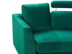 7 Seater Curved Modular Velvet Sofa Dark Green Rotunde