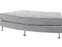 7 Seater Curved Modular Velvet Sofa Light Grey Rotunde