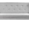 2 Seater Fabric Kitchen Sofa Light Grey Skibby