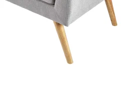 2 Seater Fabric Kitchen Sofa Light Grey Skibby