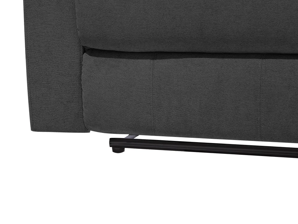 3 Seater Fabric Manual Recliner Sofa Grey Bergen