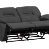 2 Seater Fabric Manual Recliner Sofa Grey Bergen
