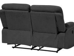 2 Seater Fabric Manual Recliner Sofa Grey Bergen