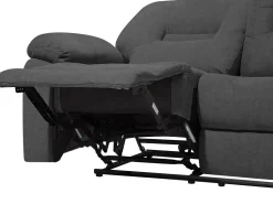 2 Seater Fabric Manual Recliner Sofa Grey Bergen