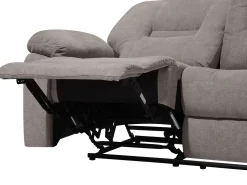 2 Seater Fabric Manual Recliner Sofa Taupe Beige Bergen