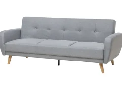 3 Seater Fabric Sofa Bed Grey Florli
