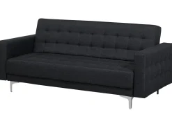 3 Seater Fabric Sofa Bed Graphite Grey Aberdeen