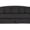 3 Seater Fabric Sofa Black Gilja