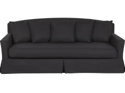 3 Seater Fabric Sofa Black Gilja
