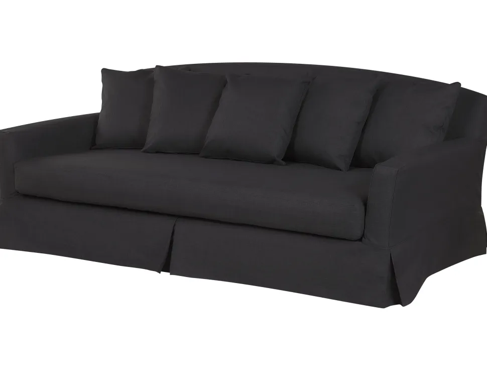3 Seater Fabric Sofa Black Gilja