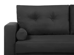 2 Seater Fabric Sofa Black Kalmar