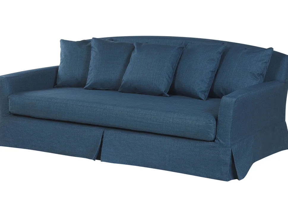3 Seater Fabric Sofa Blue Gilja