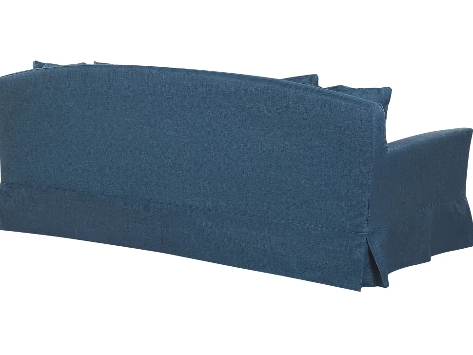 3 Seater Fabric Sofa Blue Gilja