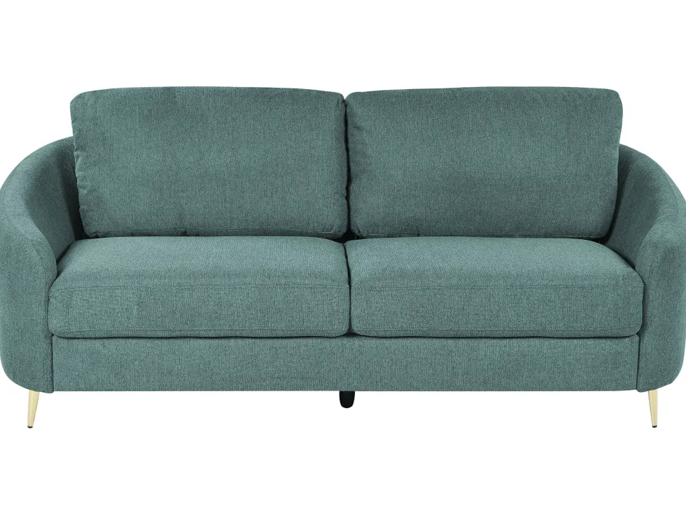 3 Seater Fabric Sofa Green Trosa
