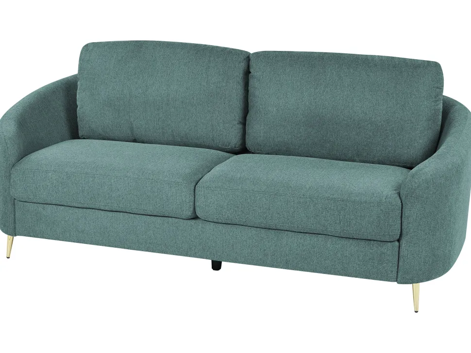 3 Seater Fabric Sofa Green Trosa