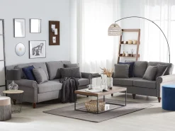 2 Seater Fabric Sofa Grey Otra