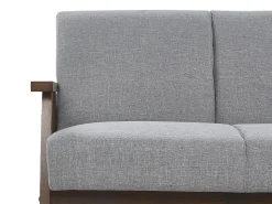 3 Seater Fabric Sofa Grey Asnes