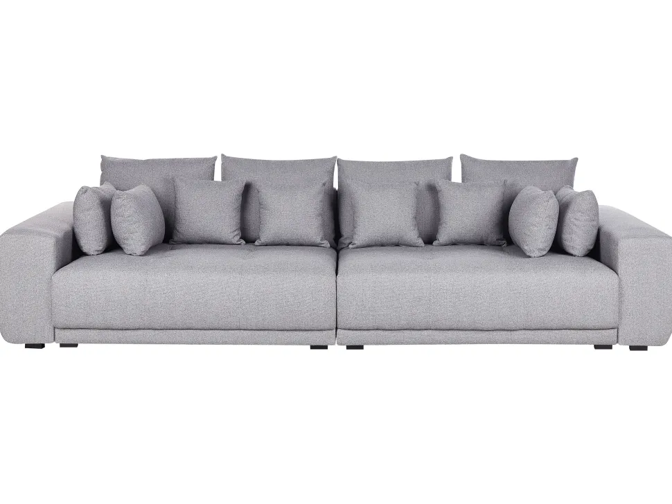 4 Seater Fabric Sofa Grey Torpo