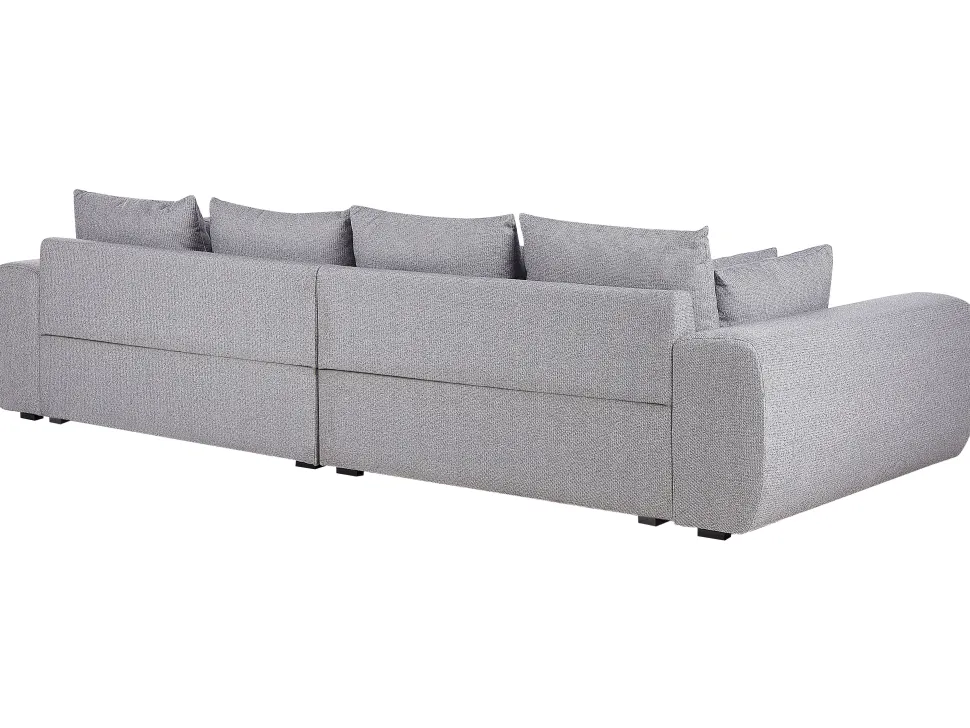 4 Seater Fabric Sofa Grey Torpo