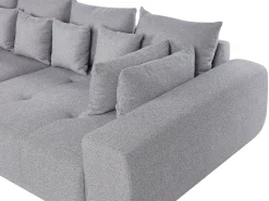 4 Seater Fabric Sofa Grey Torpo