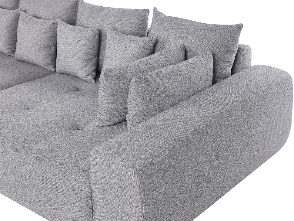 4 Seater Fabric Sofa Grey Torpo