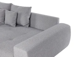 4 Seater Fabric Sofa Grey Torpo