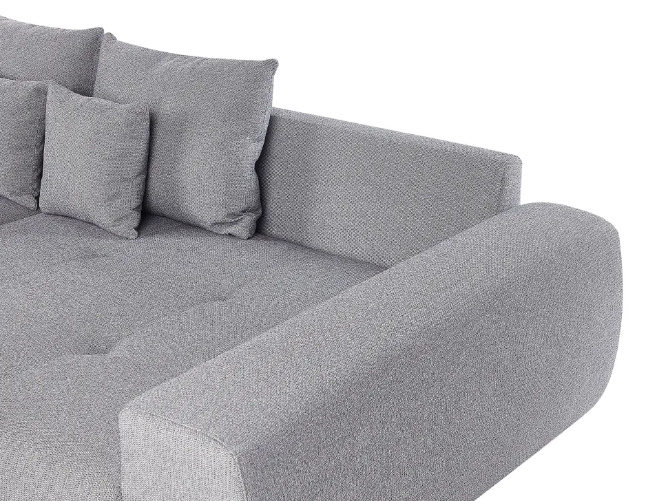 4 Seater Fabric Sofa Grey Torpo