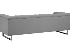 3 Seater Fabric Sofa Grey Vissland