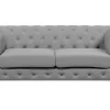 2 Seater Fabric Sofa Grey Vissland