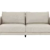 3 Seater Fabric Sofa Light Beige Nivala