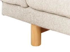 3 Seater Fabric Sofa Light Beige Nivala