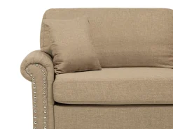 3 Seater Fabric Sofa Sand Beige Otra