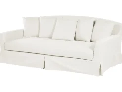 3 Seater Fabric Sofa White Gilja
