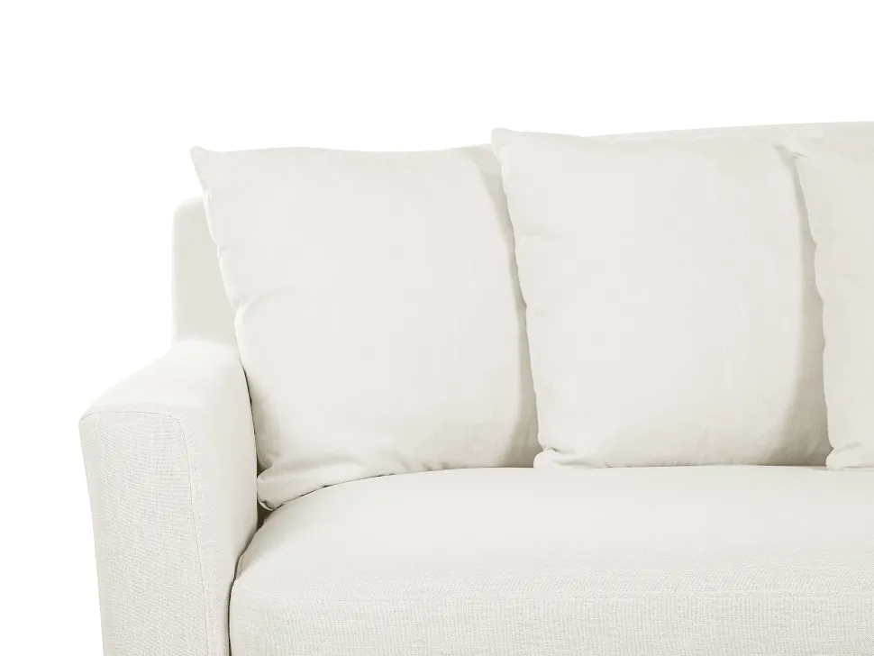 3 Seater Fabric Sofa White Gilja