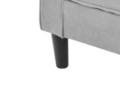 3 Seater Fabric Sofa With Ottoman Light Grey Avesta