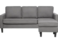 3 Seater Fabric Sofa With Ottoman Light Grey Avesta