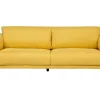 3 Seater Fabric Sofa Yellow Nivala