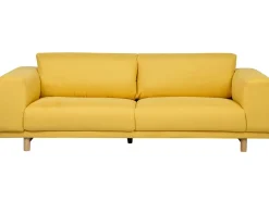 3 Seater Fabric Sofa Yellow Nivala