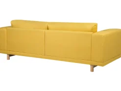 3 Seater Fabric Sofa Yellow Nivala