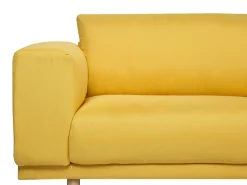 3 Seater Fabric Sofa Yellow Nivala