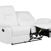 2 Seater Faux Leather Manual Recliner Sofa White Bergen