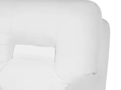 2 Seater Faux Leather Manual Recliner Sofa White Bergen