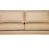 3 Seater Faux Leather Sofa Beige Savalen