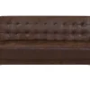 3 Seater Faux Leather Sofa Bed Brown Aberdeen