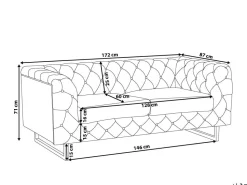 2 Seater Faux Leather Sofa White Vissland