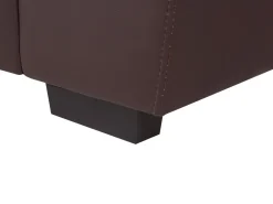 2 Seater Faux Leather Sofa Brown Vogar
