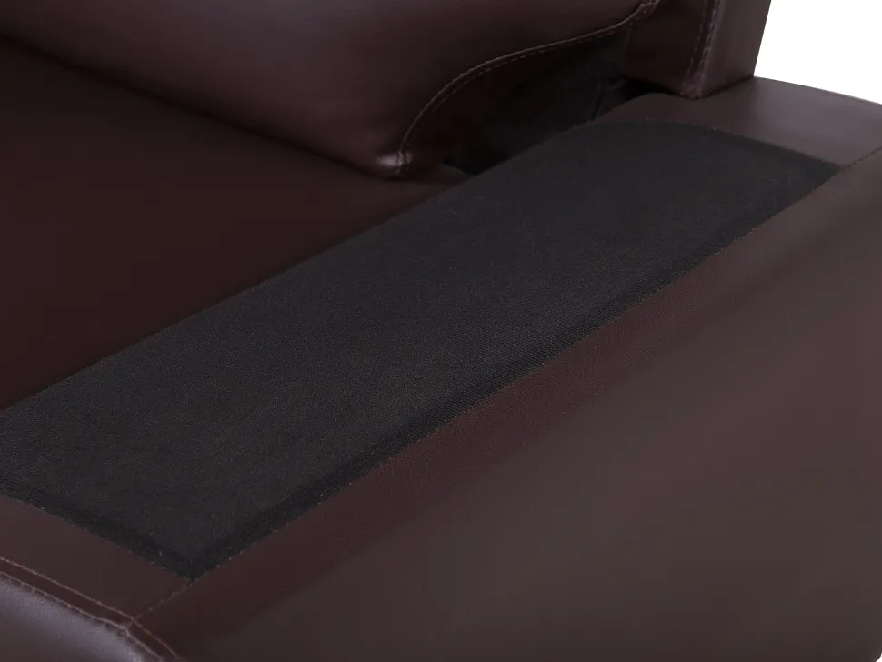 3 Seater Faux Leather Sofa Brown Vogar