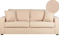 3 Seater Jumbo Cord Sofa Beige Falun