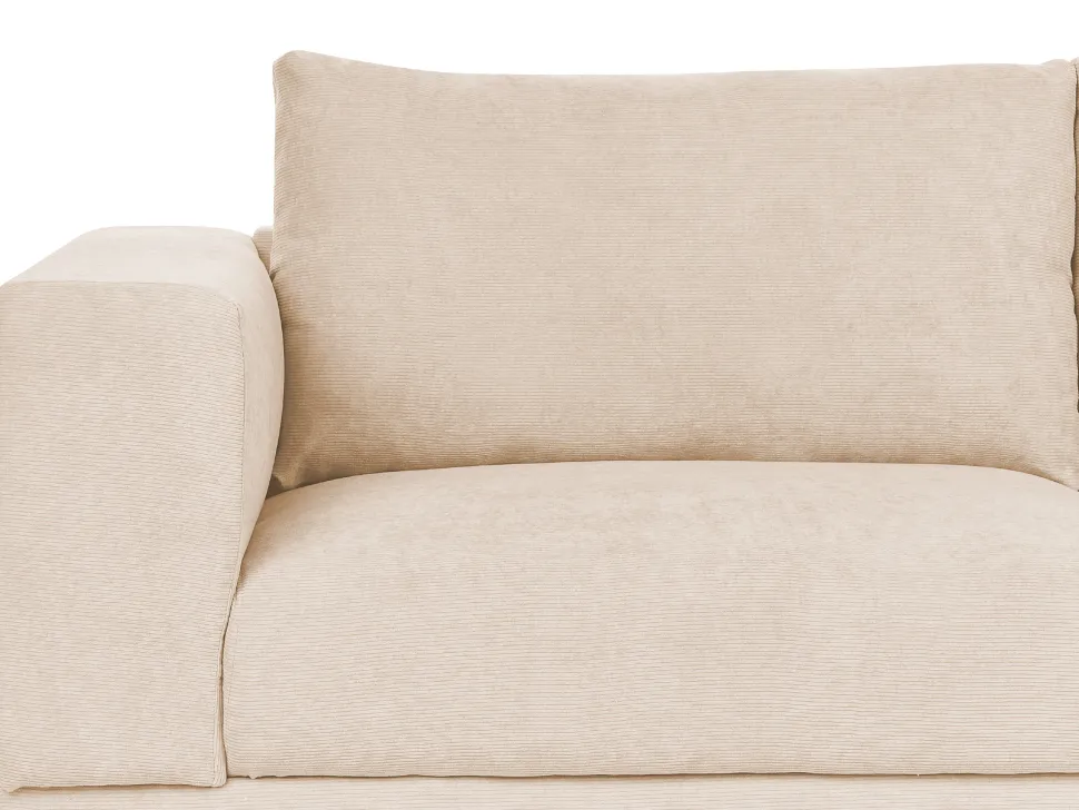 3 Seater Jumbo Cord Sofa Beige Nivala