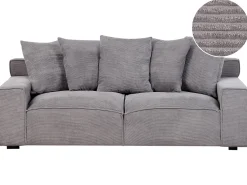 3 Seater Jumbo Cord Sofa Dark Grey Viskan